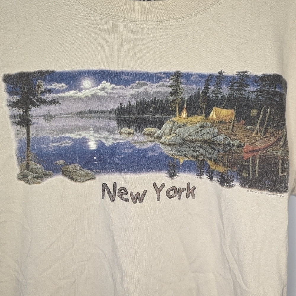 Vintage New York Scenic View Tshirt Mens M - Picture 3 of 4
